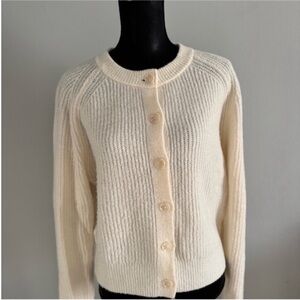 Universal Thread Women’s White Button-Front Knit Cardigan Sweater L